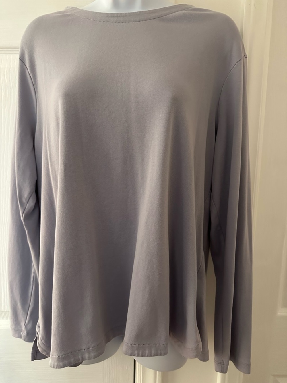 J. Jill Soft Light Lavender Long-Sleeve Crewneck Top